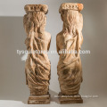 Antique small size ledge stone figure columns